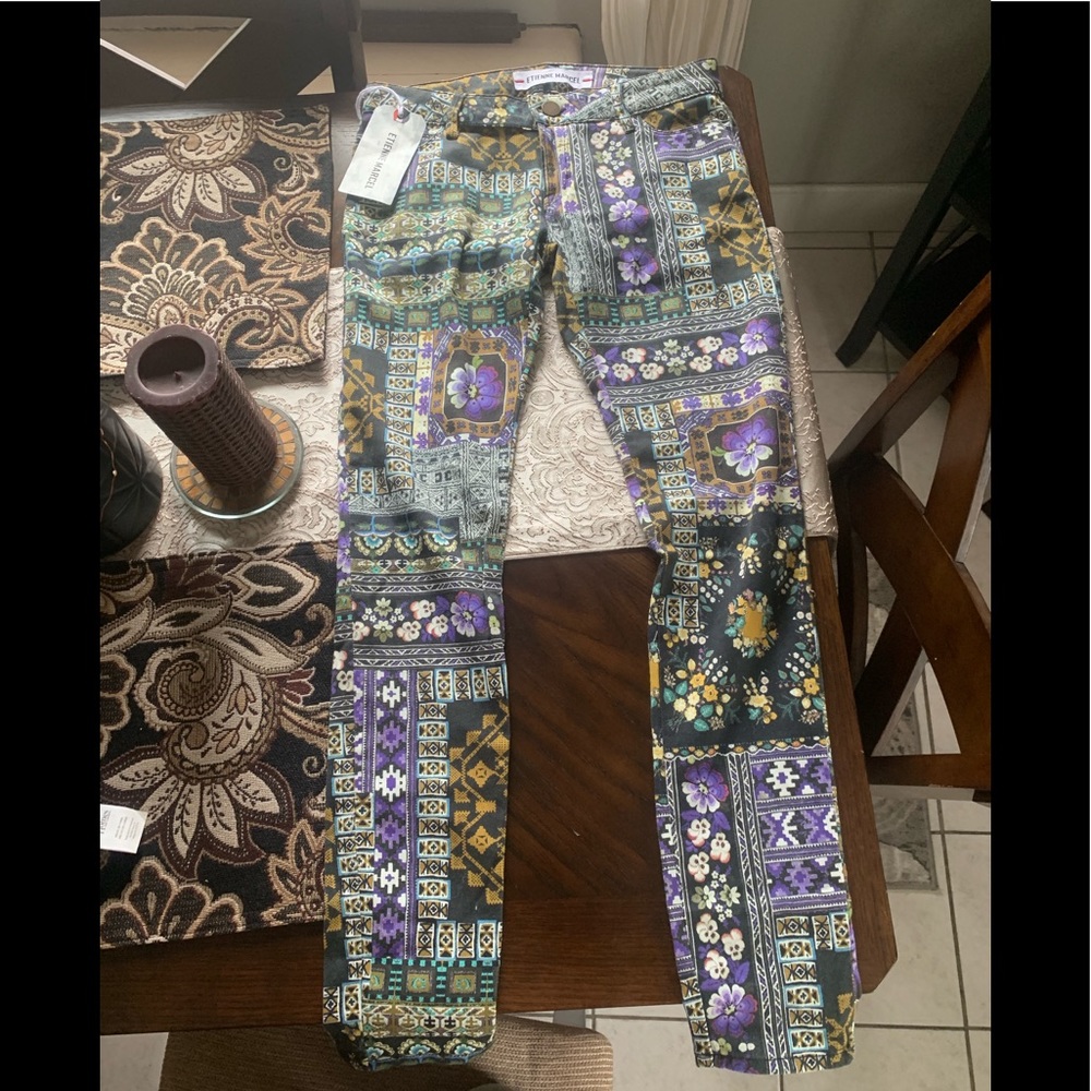 Etienne Marcel for Free People  print skinny jeans size 27 NWT